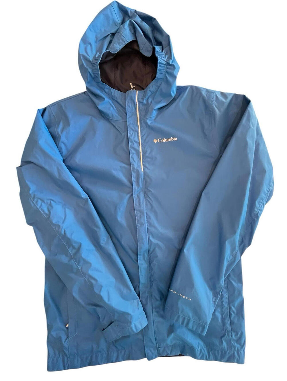 Columbia Jacket Windbreaker Rain Youth Sz XL (18-20) Omni-Tech Waterproof Blue